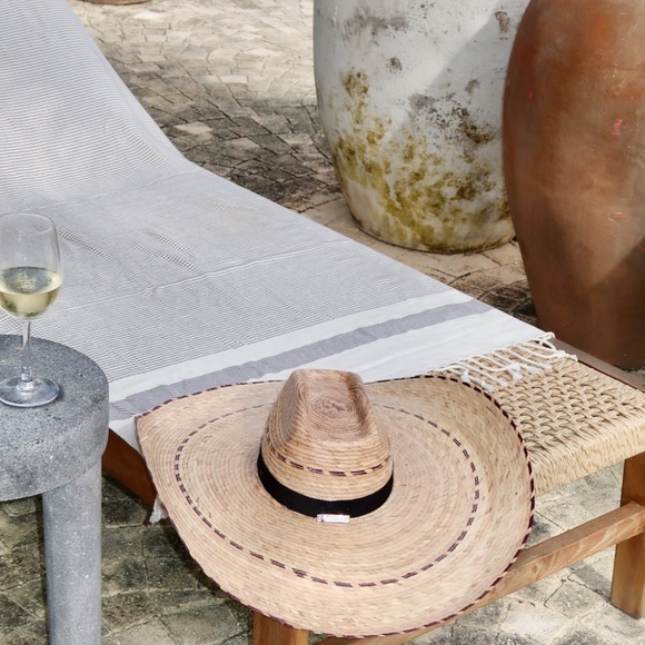 HAT 8 SECONDS WESTERN WIDE CURBED BRIM PALM HAT